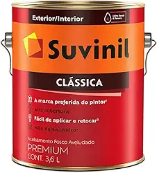 Tinta Suvinil para parede latex PVA classica 3,6L - Branco neve - 53362399