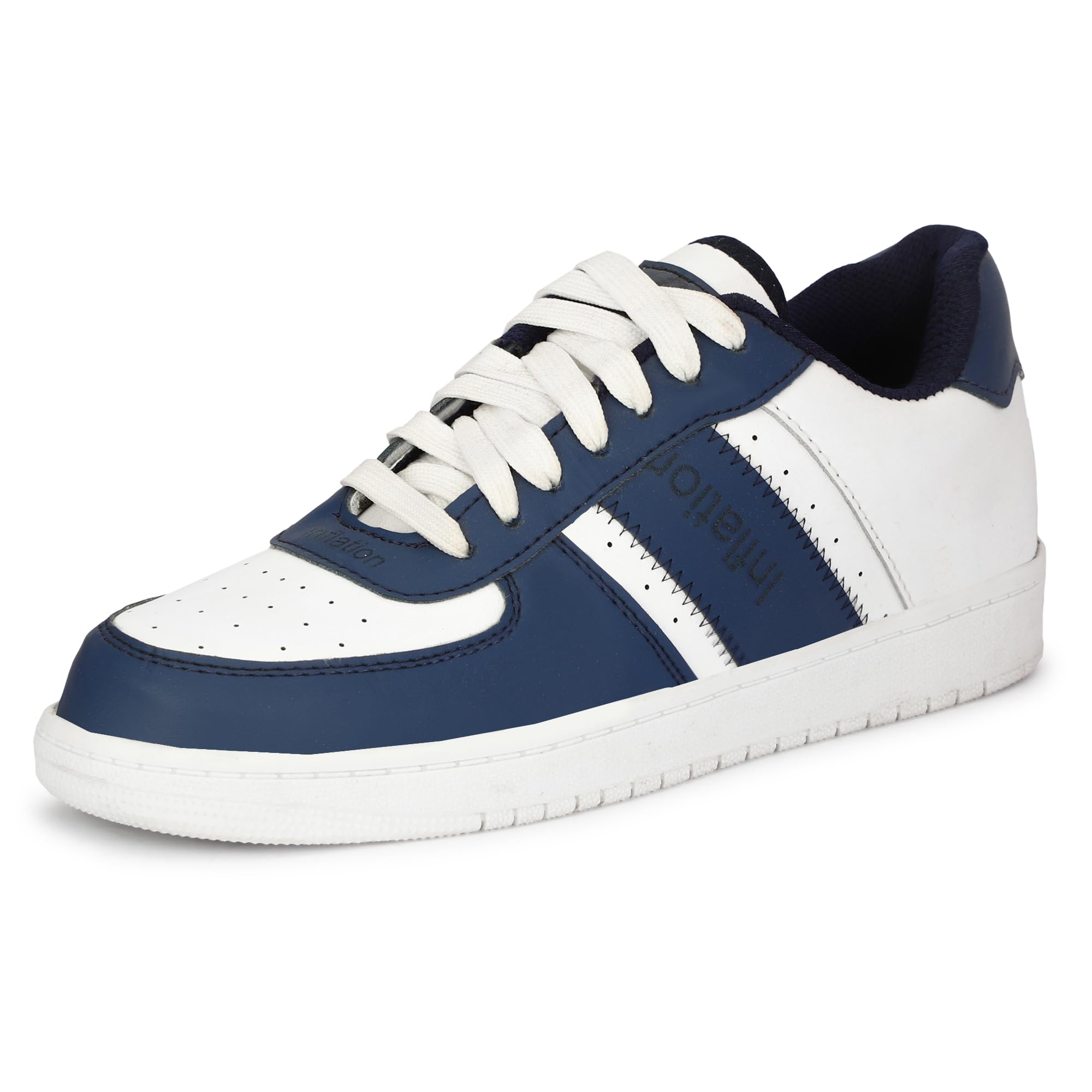 Inflation Mens Charge Champ Blue Faux Leather Sneakers- 8 Size (Pack of 1 Pair) (B0D8H4TM9G) Amazon Price History, Amazon Price Tracker