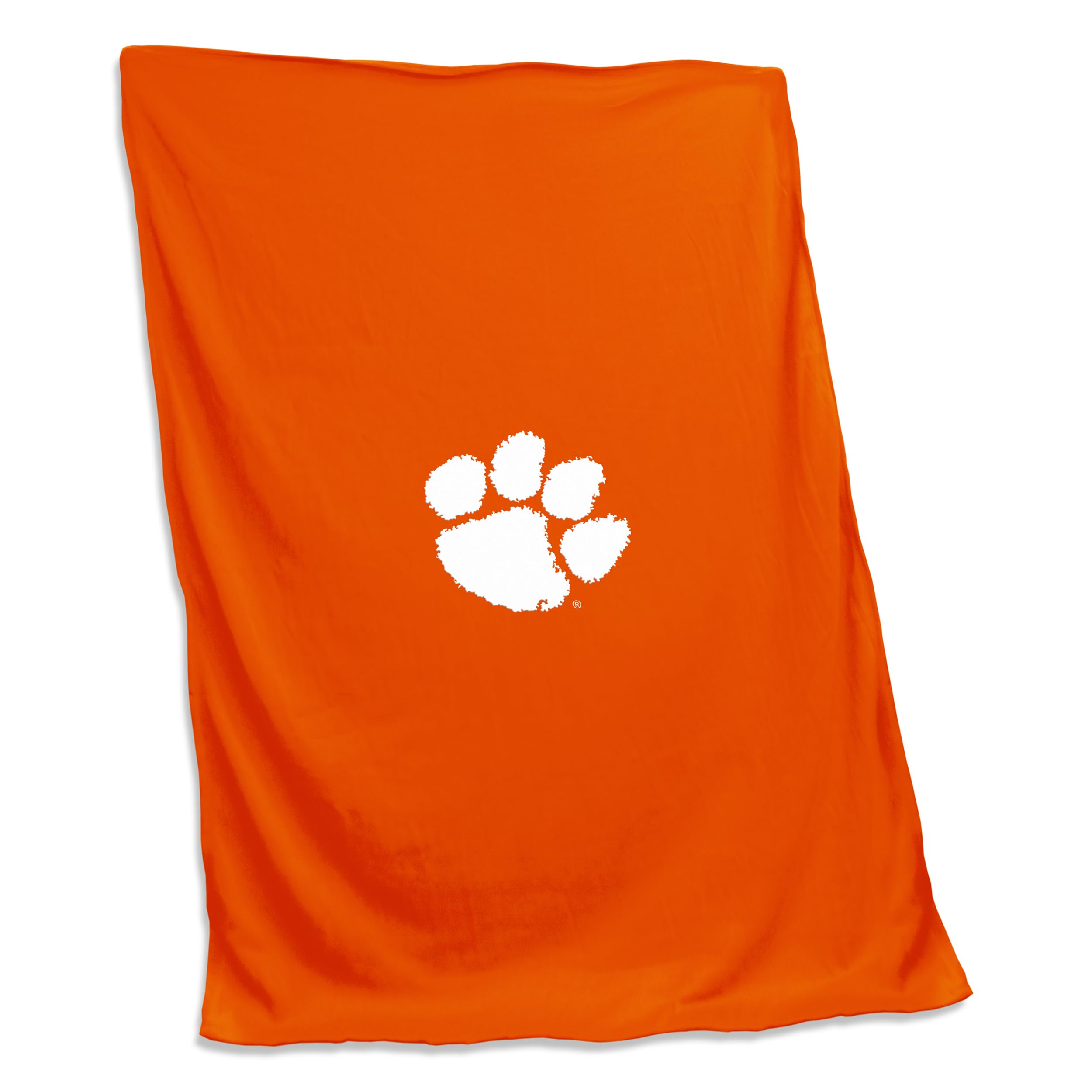Logo Brands NCAA Clemson Tigers Sweatshirt Blanket Team Color - Perfect for Bedroom Decor, Stadium Blanket, Camping, Great for Gifts