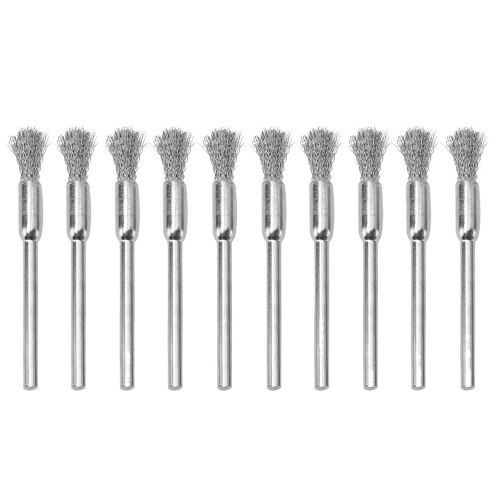 Szczotki metalowe, tarcze miseczkowe, Zestaw szczotek drucianych stalowych 10-45 szt. Ścierne koło garnkowe z chwytem 2,35/3 mm do polerowania wiertłem(45PCS-Silver)