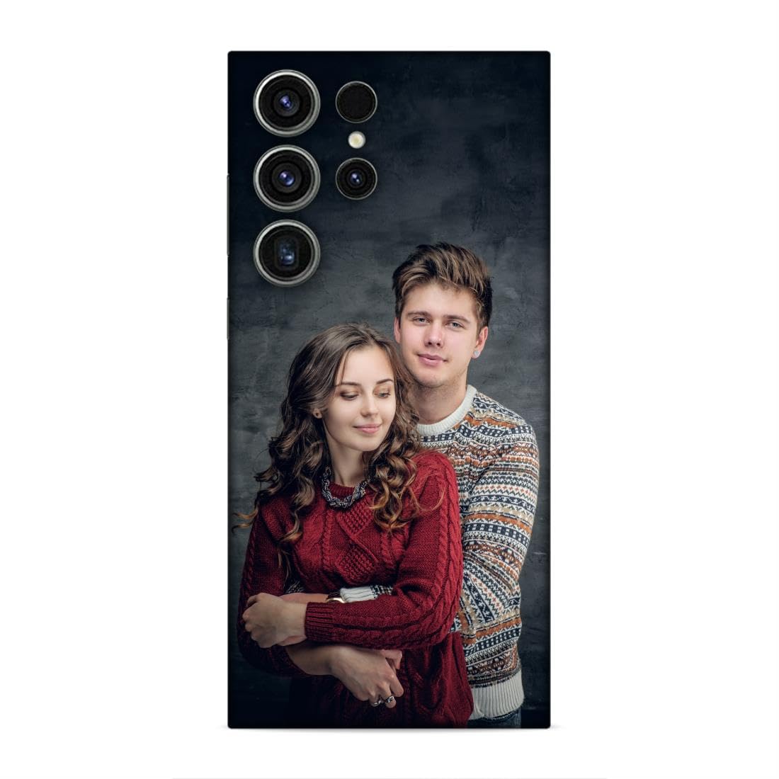 Expromium Custom Design Back Cover for Samsung Galaxy S23 Ultra, Upload Your Photo, Logo or Artwork & Type Name, Quote, Punches, Polycarbonate Hard Case for Boys and Girls