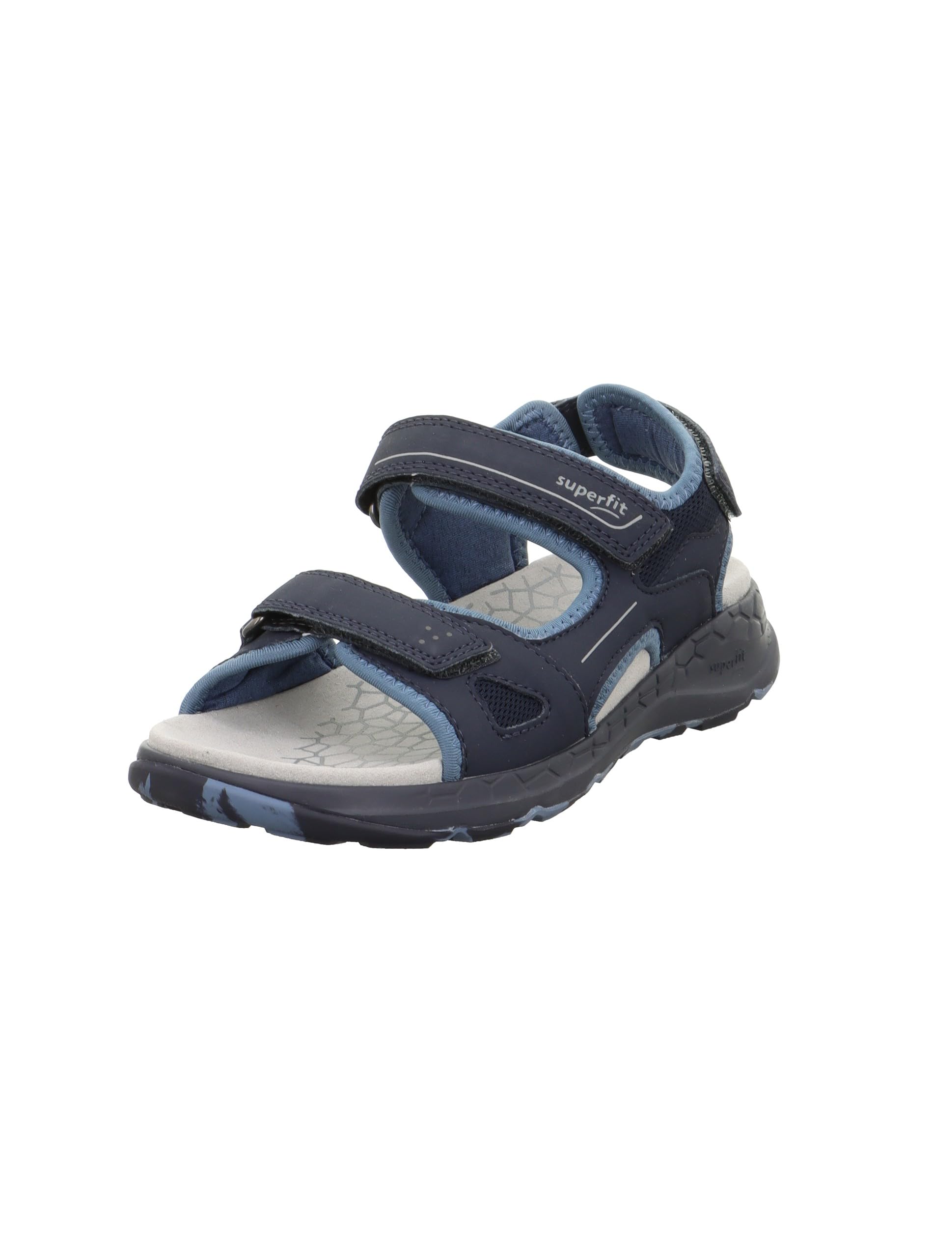 Superfit Criss Cross Sandals, Blue/Light Grey 8010, 32 EU, Blue light grey 8010, 13 UK