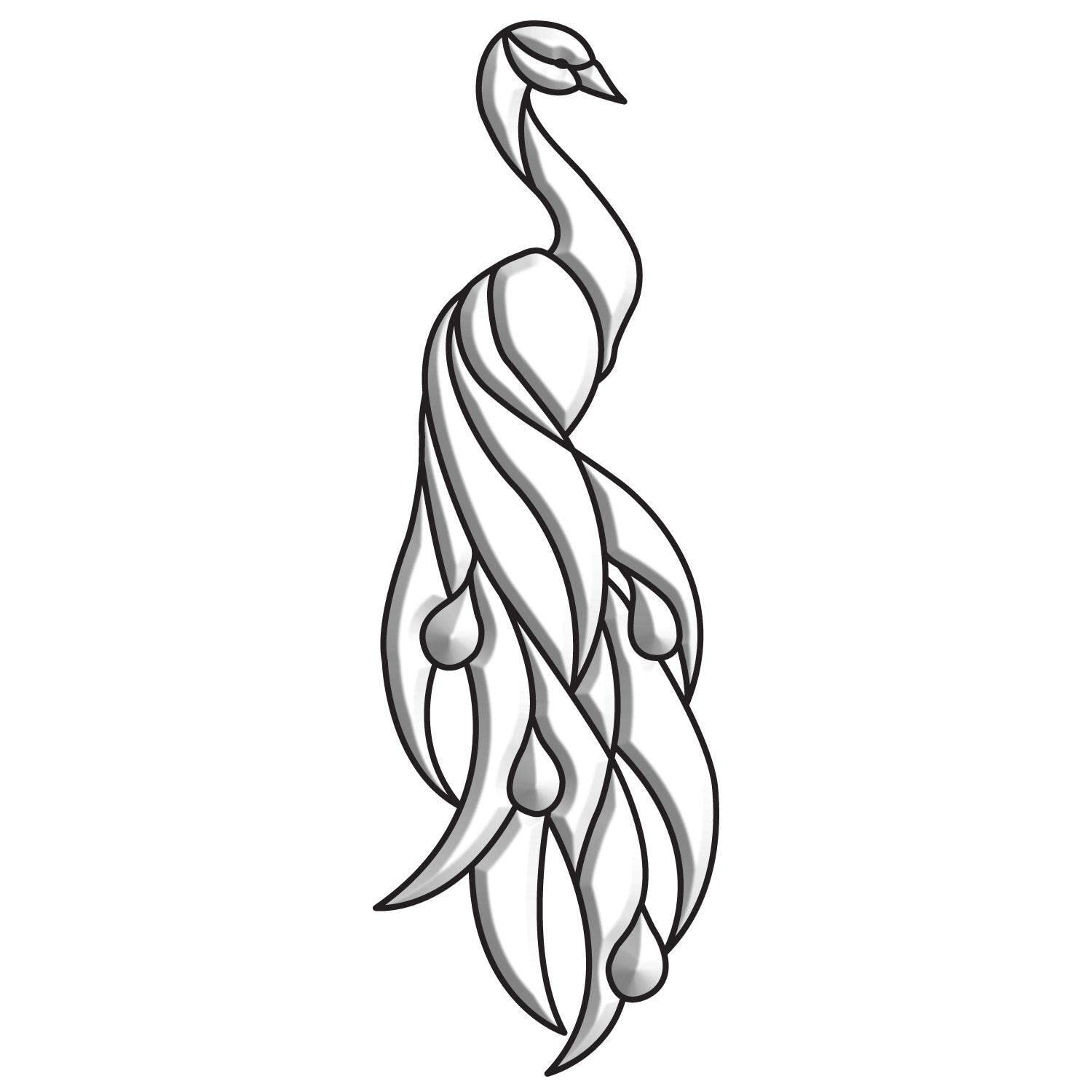 Peacock Bevel Cluster - Faces Right