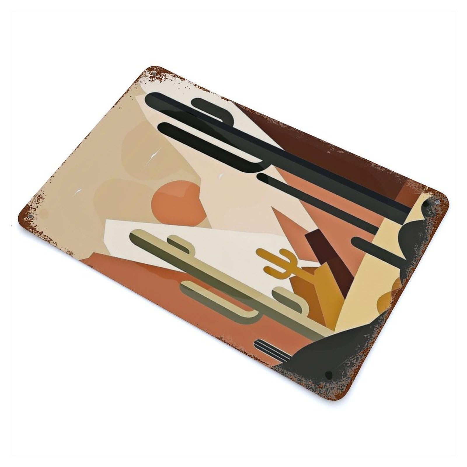 Serenity in Pastel Rust Effect Tin Sign 11.8"x7.9", Ideal for Cafe, Home Bar And Lounge Decor