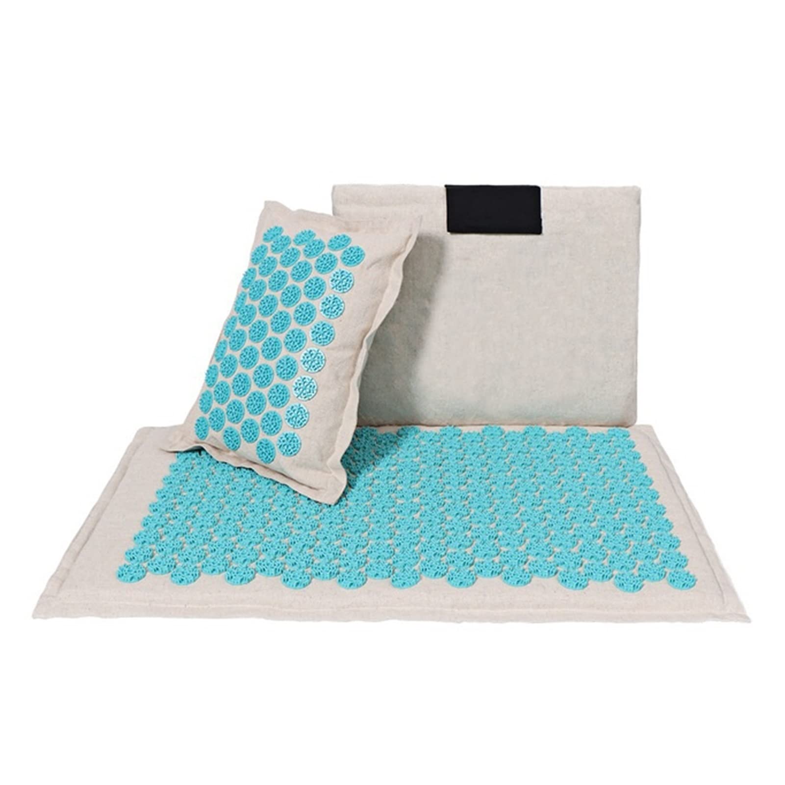 Coussin Massant Acupuncture Tapis Acupressure Match Coussin Massager Massage Yoga MA Soulignez Le Stress Douleur du col sciatique Relaxation Coussin Massant Chauffant (Size : Blue)