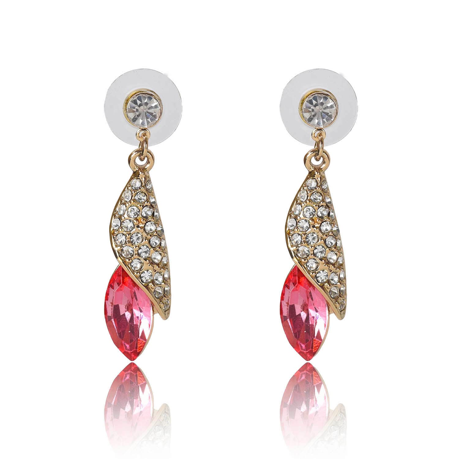 Nilus Collection Fashionista Pink Crystal Water Drop Long Earrings Rhinestone for Women and Girls Copper Stud Earring () (B0BN5FC513) Amazon Price History, Amazon Price Tracker