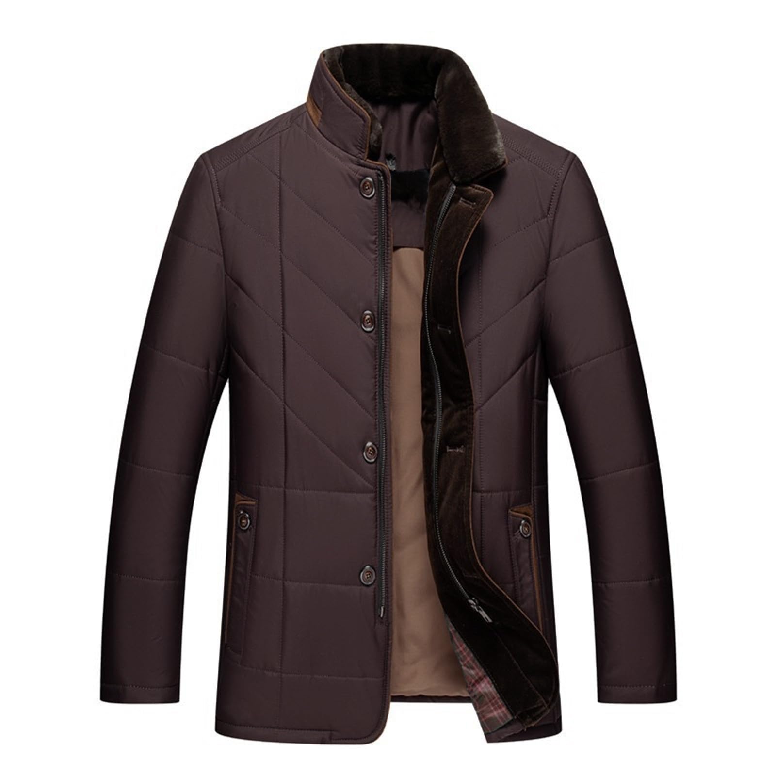 Winterjacke Herren, Jacke Mantel Parka Herren, Comfort Fit Warm GefüTtert Wintermantel Mit Taschen Men'S Coats Arbeitsjacke Steppjacke Heizjacke Winter Outdoor Jacken MäNner