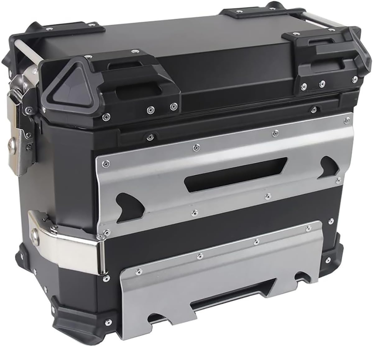 38L valises latérales rigides pour Moto sacoches de Selle de Coffre/sacoches de Moto sacoches latérales/boîtier latéral de Moto en Aluminium,Silver