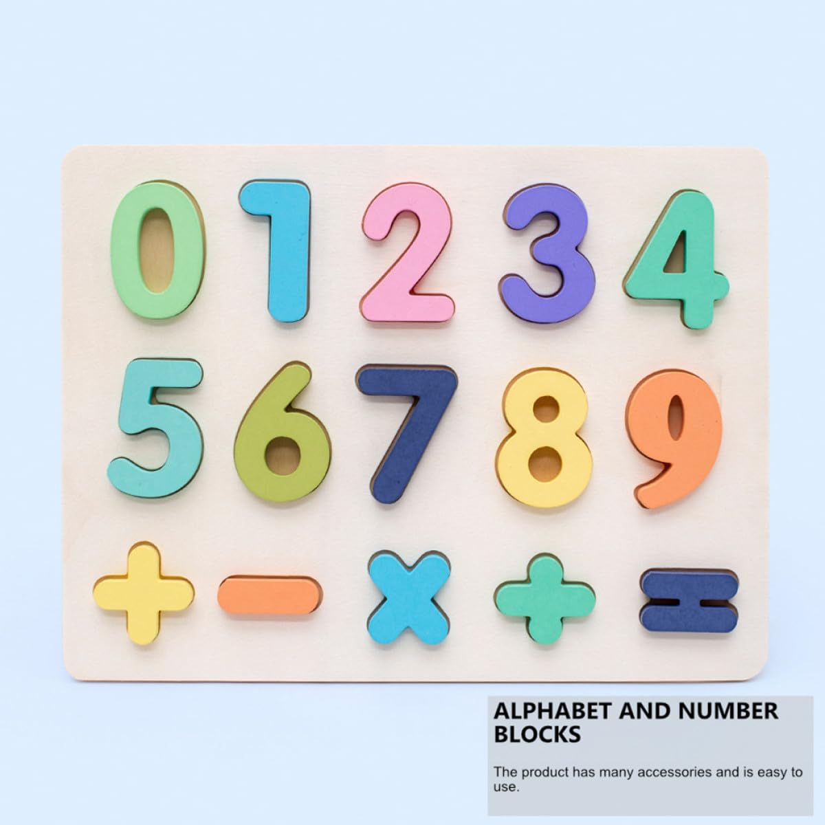 DECHOUS Set 4 Pezzi Puzzle Didattico Lettere e Numeri in Legno, Gioco Educativo per Ragazzo Ragazza 0-5 Anni, Sviluppo Riconoscimento Alfabetico e Numerico, Materiale Sicuro per Scuola