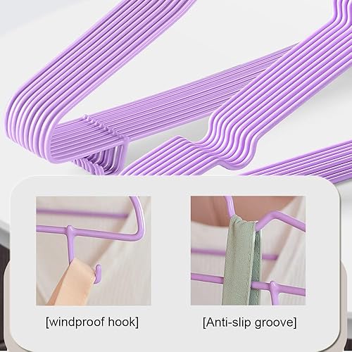 Miniatura 5 de Paquete de 30 perchas con ganchos  Percha de ropa antideslizante gruesa de 15.7 pulgadas para trajes, vestidos, camisetas, blusas, abrigos,