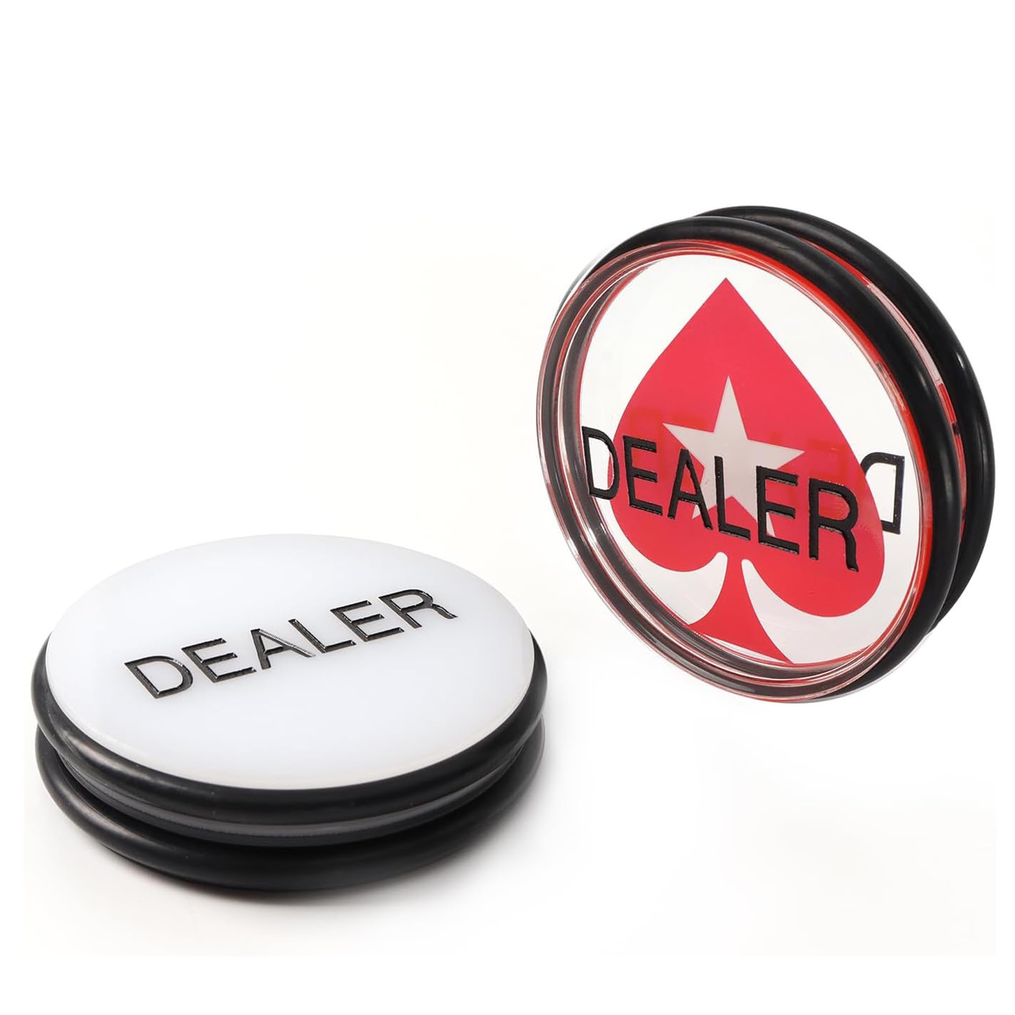 GSE 3" Double-Sided Casino Grade Clear Acrylic Poker Dealer Puck Button