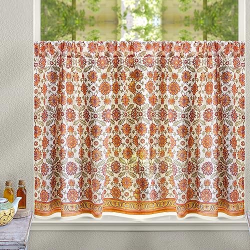 Saffron Marigold Cotton Cafe Curtains