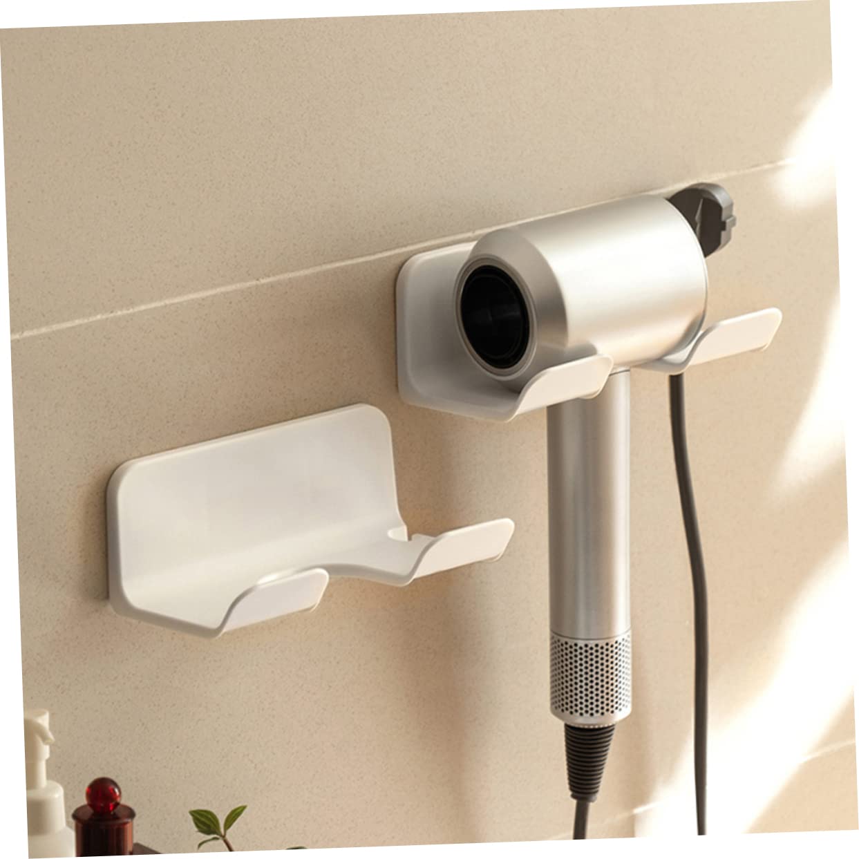 Healeved 6stücke Wandhalterung Für Haartrockner Teiliges Mühelos Zu Montieren Für Badezimmer Und Schlafzimmer Platzsparend Und Praktisch Für Haartrockner Geeignet Ohne Bohren