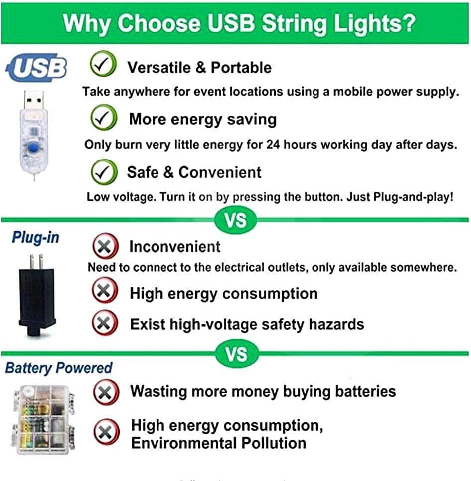 LiyuanQ 40 LED Photo Clip String Lights with Remote, 8 Modes Indoor Fairy String Lights fo - image 4
