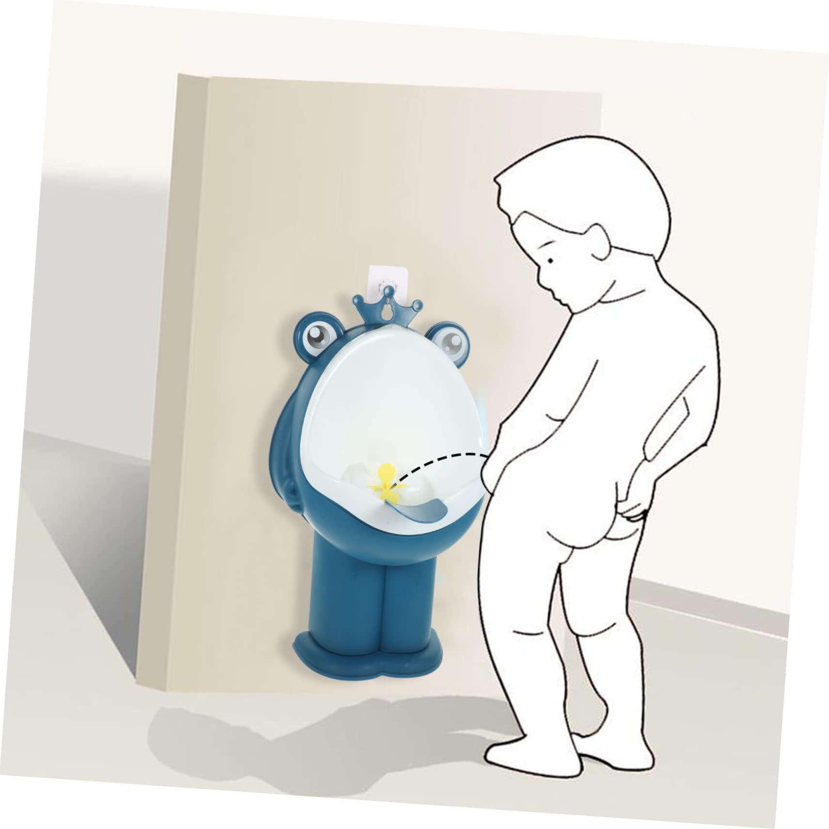 Abaodam Stehendes Jungen Urinal Cartoon Mit Rotierendem Wasserrad Hängendes Töpfchentraining Aus Kunststoff Platzsparend Für Badezimmer Abnehmbarer Sammelbehälter Töpfchen Für Kleinkinder