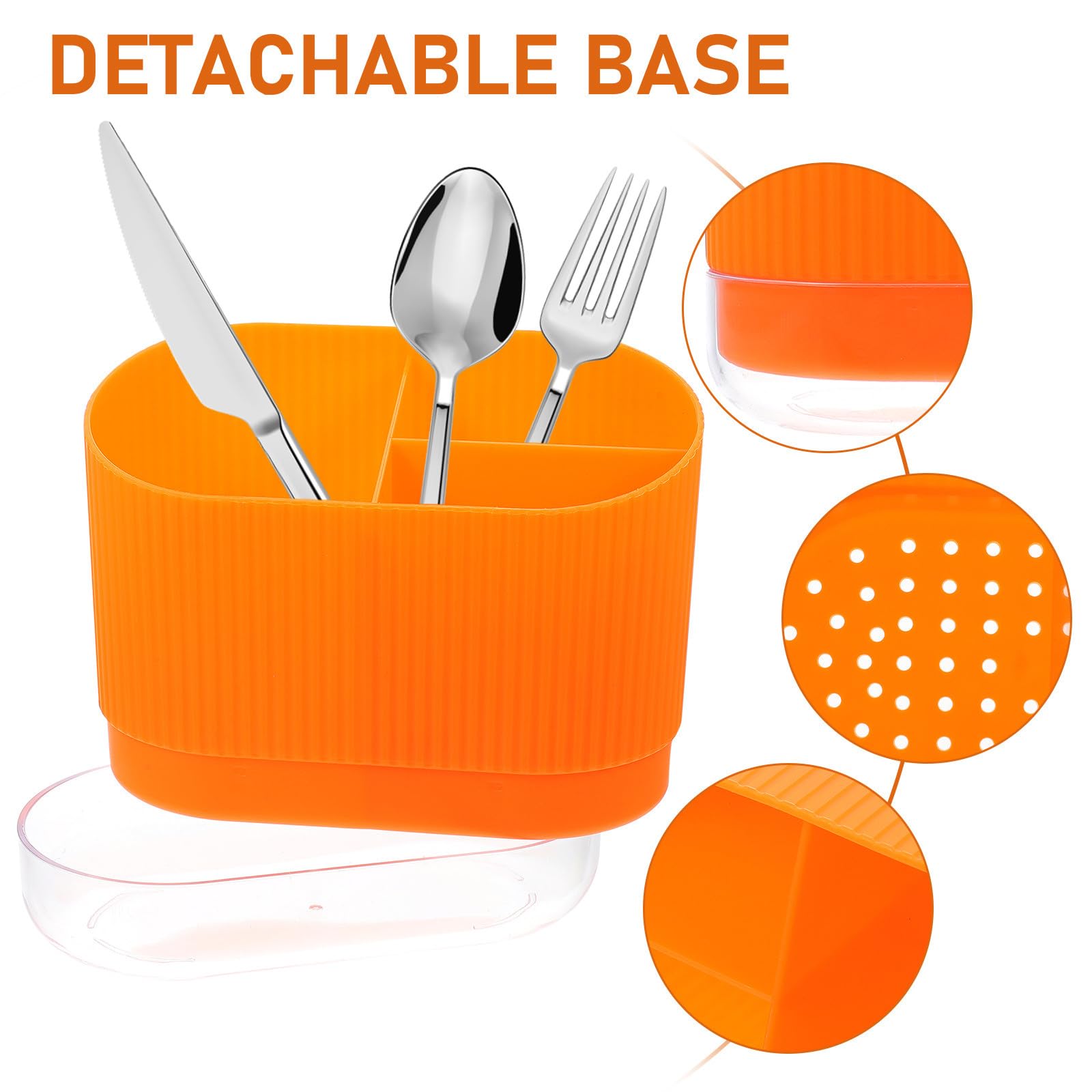 Scolaposate Guzzini in Design a Scomparti e Base Rimovibile, Portautensili da Cucina Semplice ed Elegante per Organizzare Bacchette, e Forchette