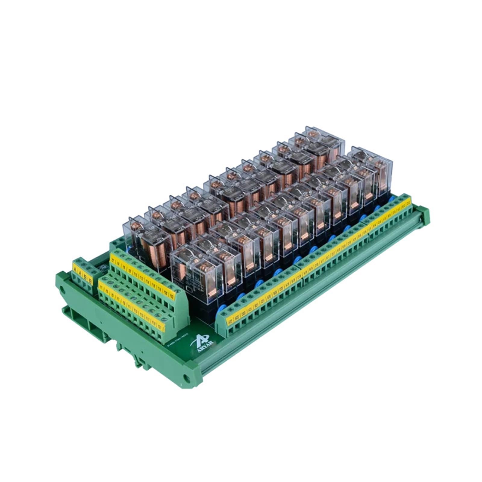 22-kanałowy moduł przekaźnika interfejsu 1 SPDT do montażu na szynie DIN G2R-1-E 12V 24V 16A DC/AC, 1 szt. (INPUT 12VDC)