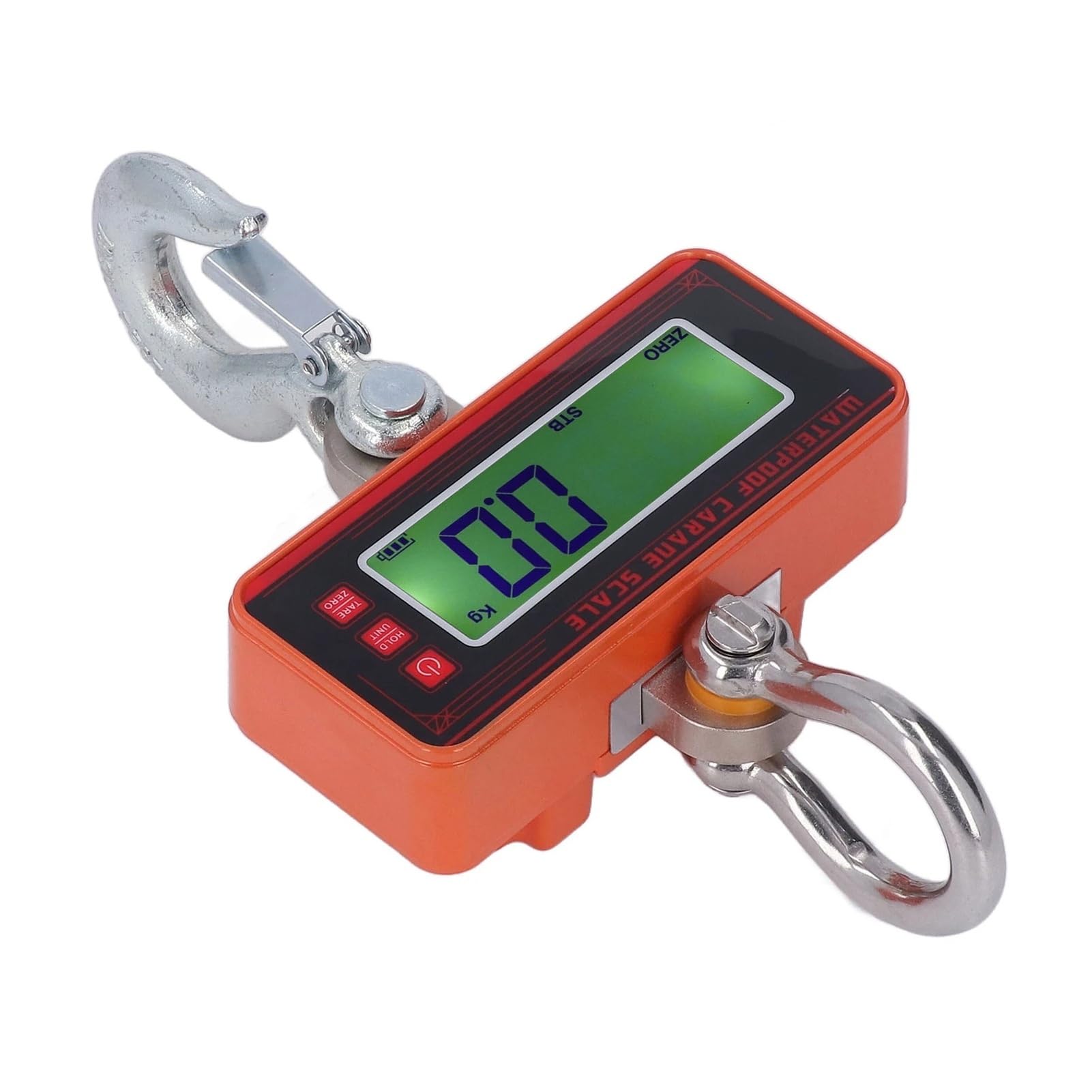 1500KG 3000LB Pomarańczowa przemysłowa elektroniczna waga dźwigowa Wyświetlacz LCD Wodoodporna bezprzewodowa wisząca