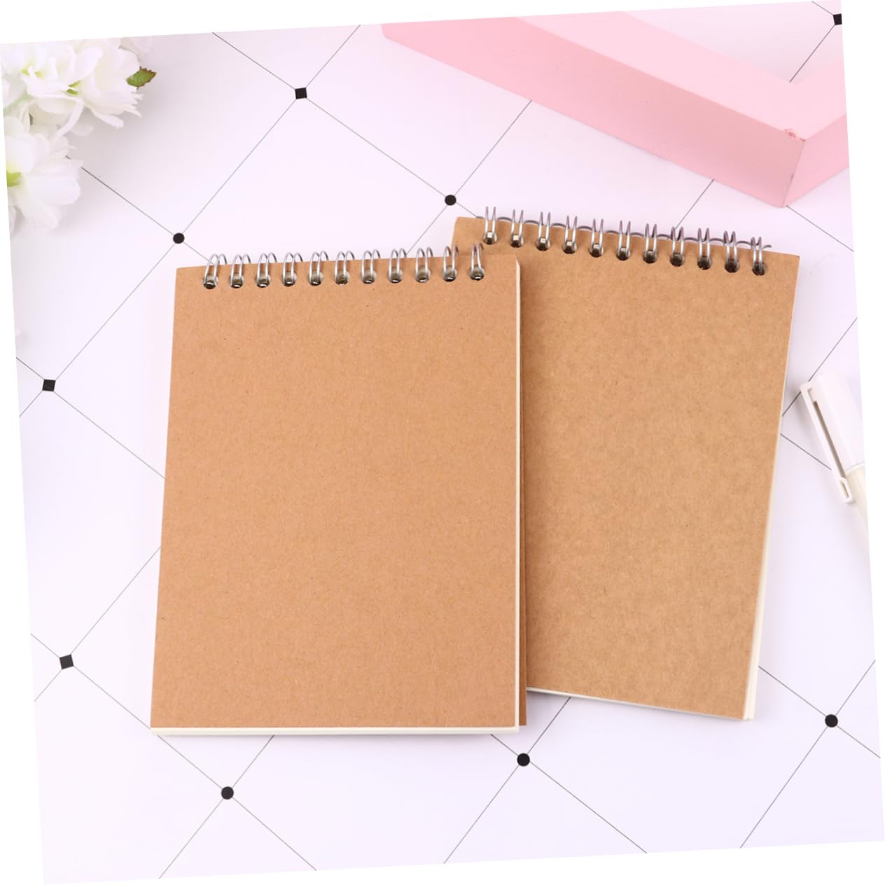 12 Stück A6 Kraft Notizbuch Spiralheft Braun Papier für Schule