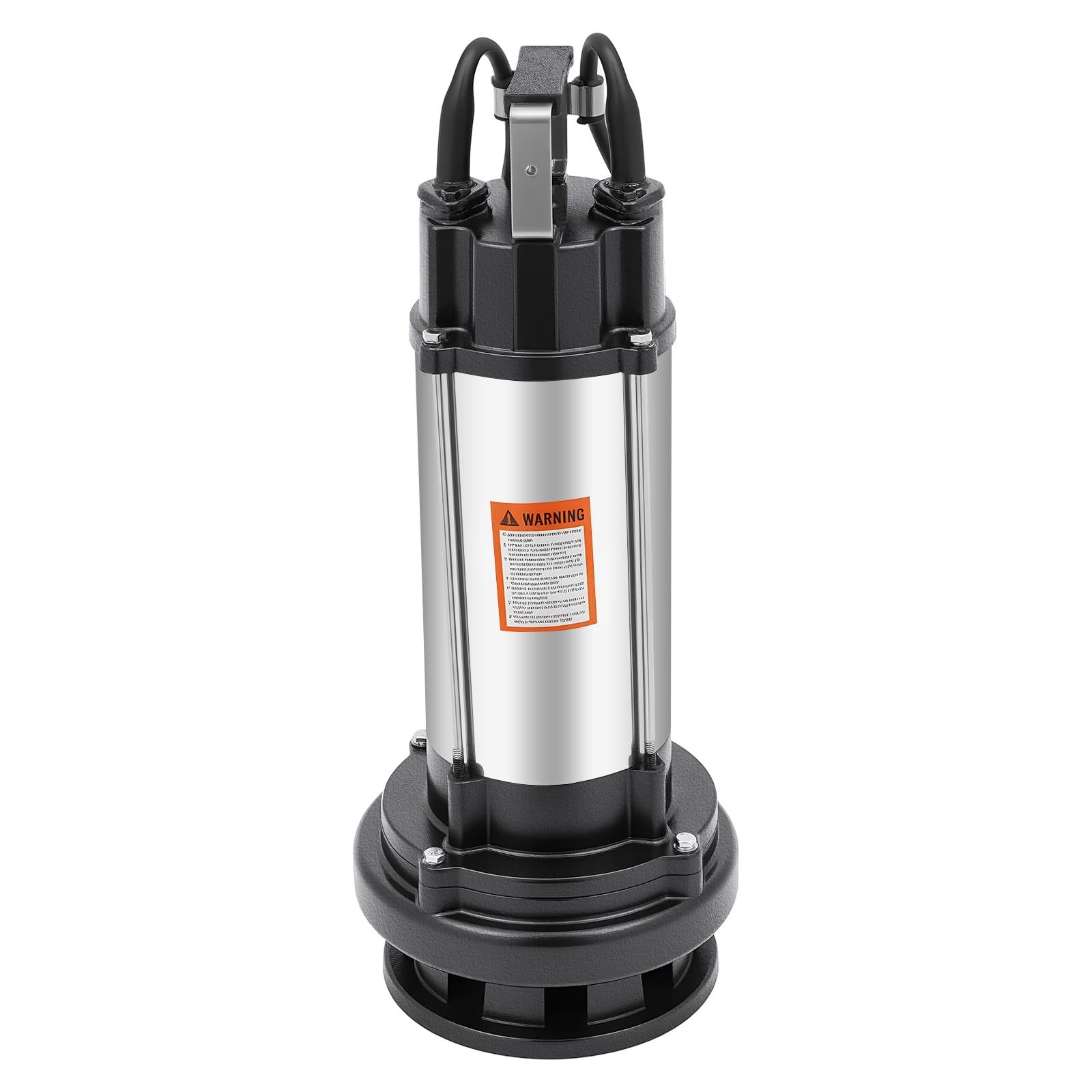 Schmutzwasserpumpe Edelstahl Tauchpumpe 1500W 2 Zoll Abwasserpumpe Schwarz