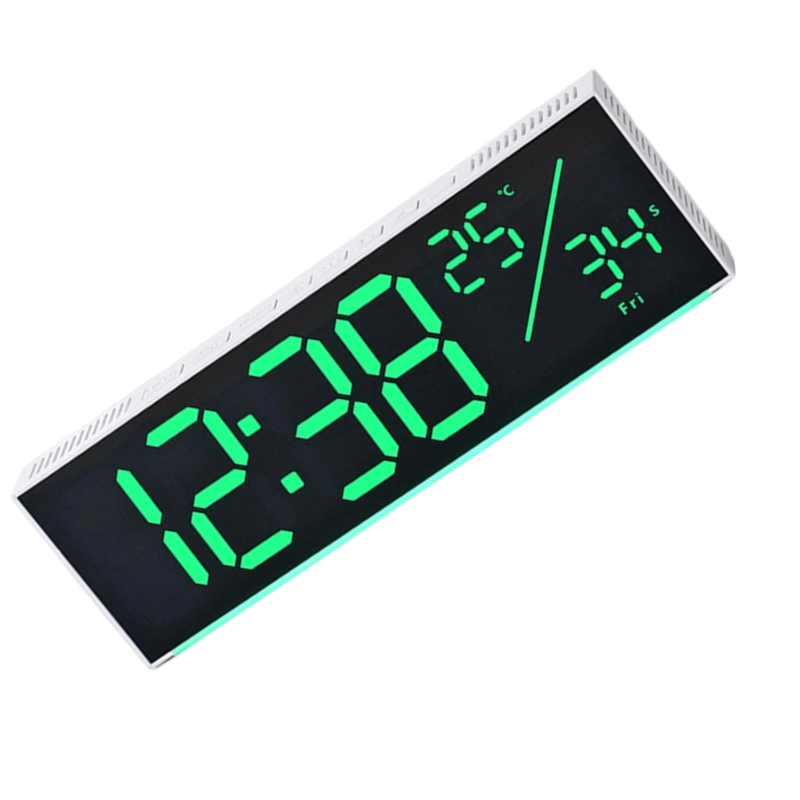 Nucelit Auto Color Altering Digital Wall Clock with Surrounding Lighting Large Display Contemporary Plan LED Wall ClockRGB