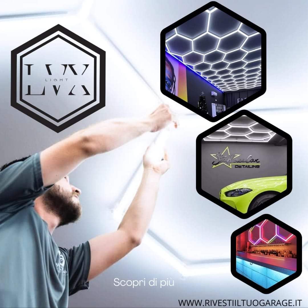 Panneau LED Hexagonal 3 Nids D'Abeille - 168x168 Cm - Éclairage Atelier Garage Professionnel 12000 Lumens