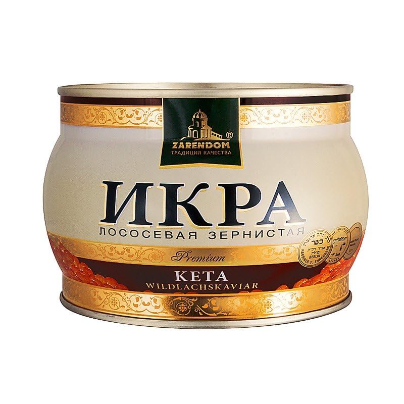 Kaviar - Zarendom Keta Lachskaviar Premium 400 g Dose - roter Kaviar - caviar - икра