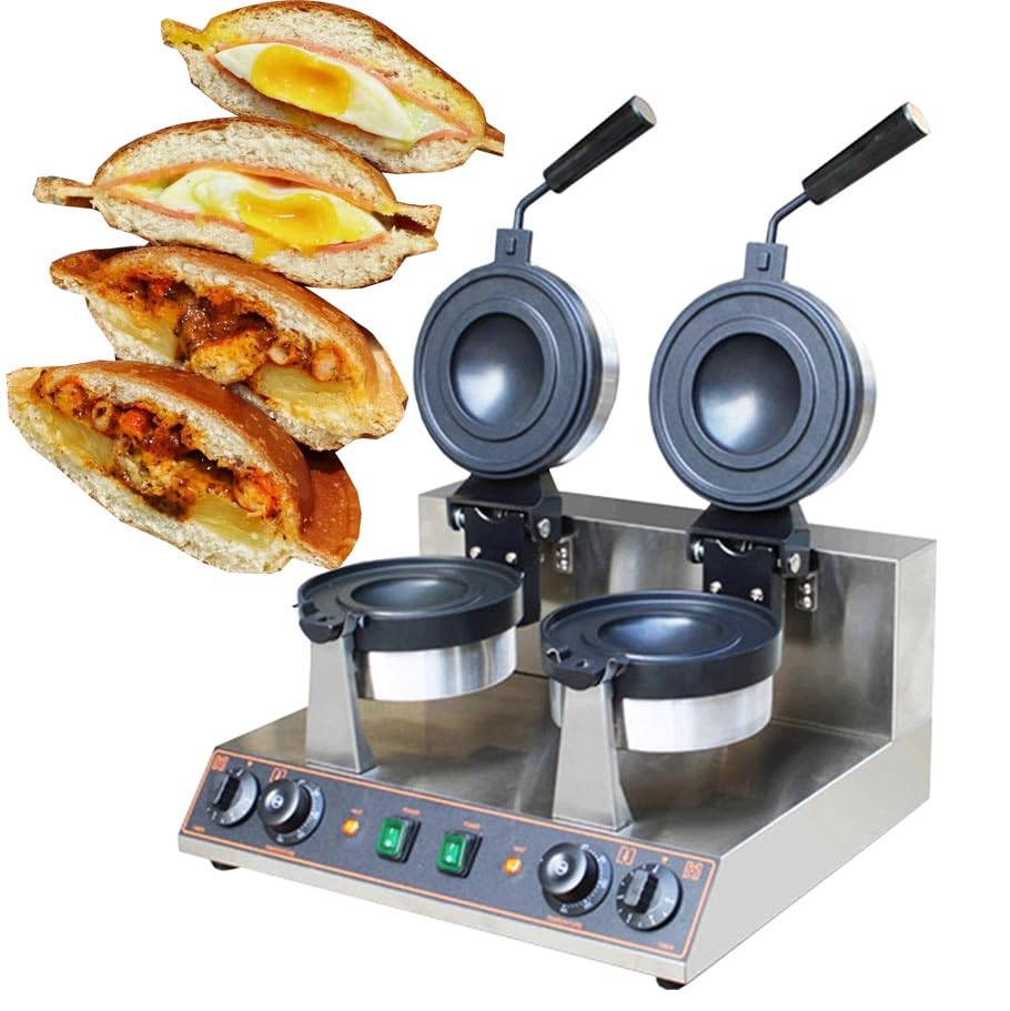 Gaufrier à hamburgers 1300W pour dynamiser la carte des boulangeries