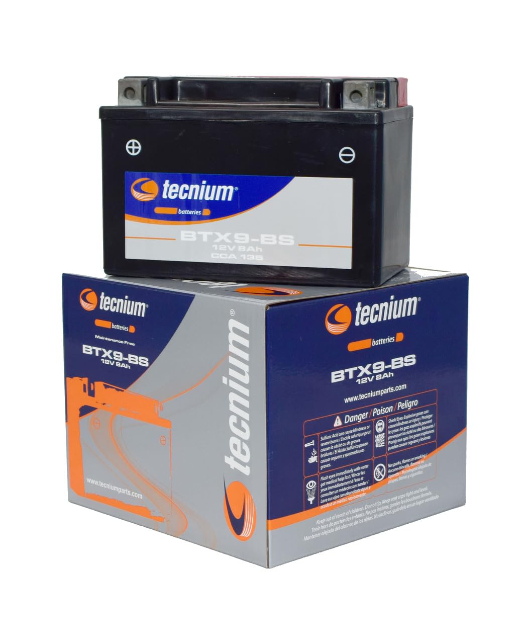 Tecnium - Batteria BTX9-BS da 12 V, 8 A