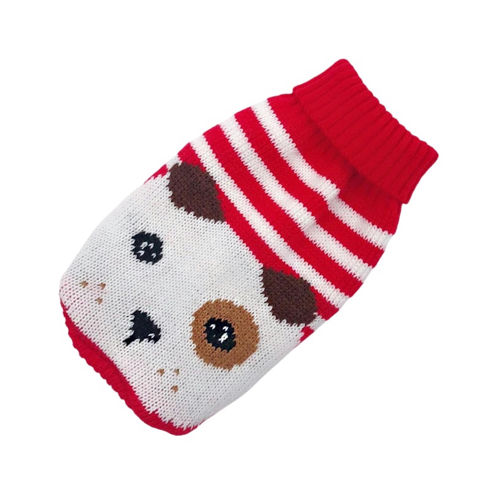 ZSHDTKWB Dog Clothes Christmas Cat Dog Sweater Pullover Winter Dog Clothes For Small Dogs Chihuahua Yorkies Jacket Pet-red Dog-xxl