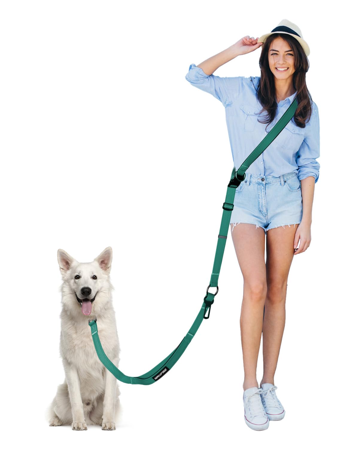 Hands Free Dog Lead, Multifunctional Crossbody Dog Lead