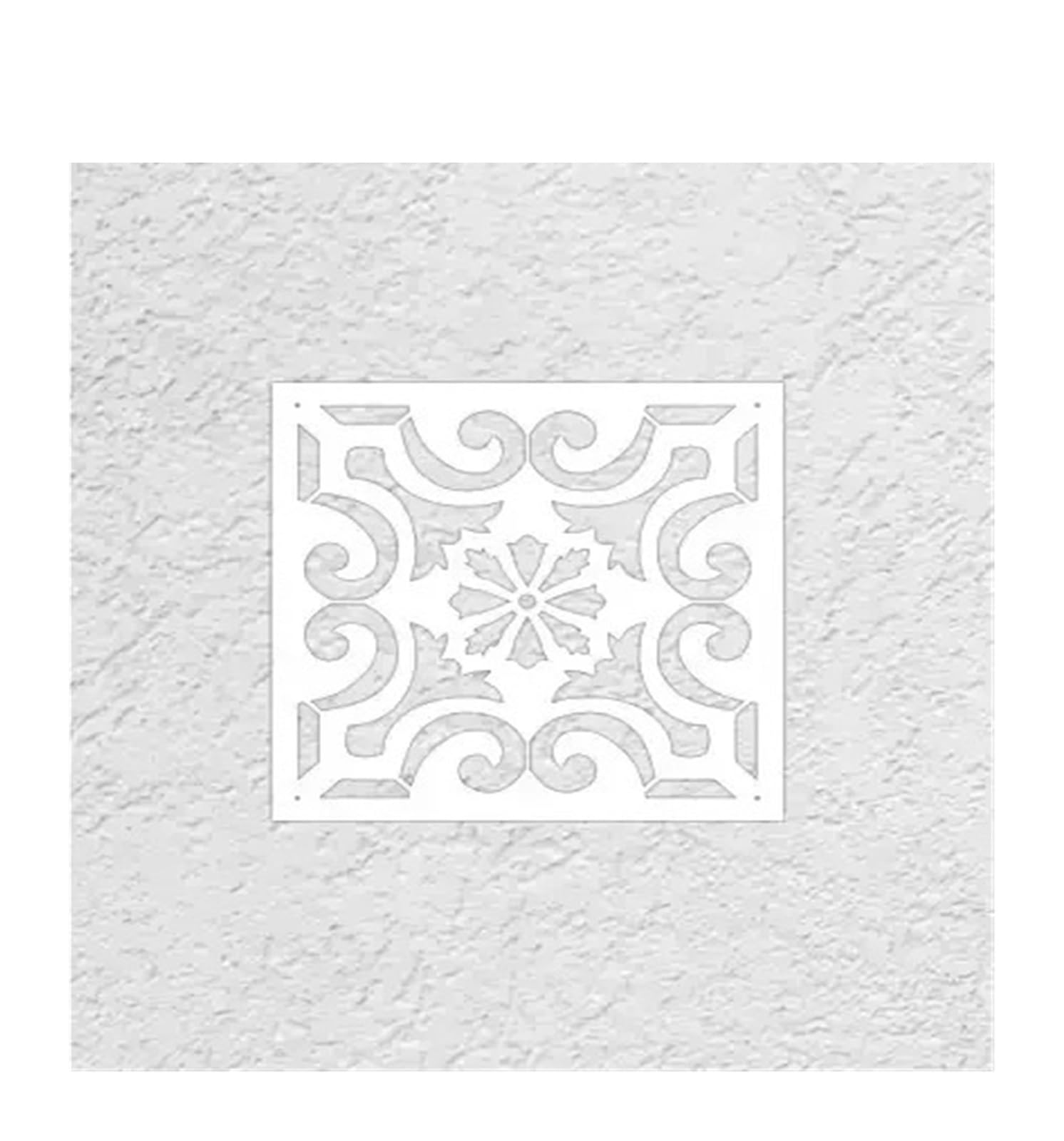 Grand pochoir mural géométrique 40 cm-80 cm Art déco réutilisable for carrelage décoratif, peinture, stuc, plâtre(XXL 40cmX80cm - B)