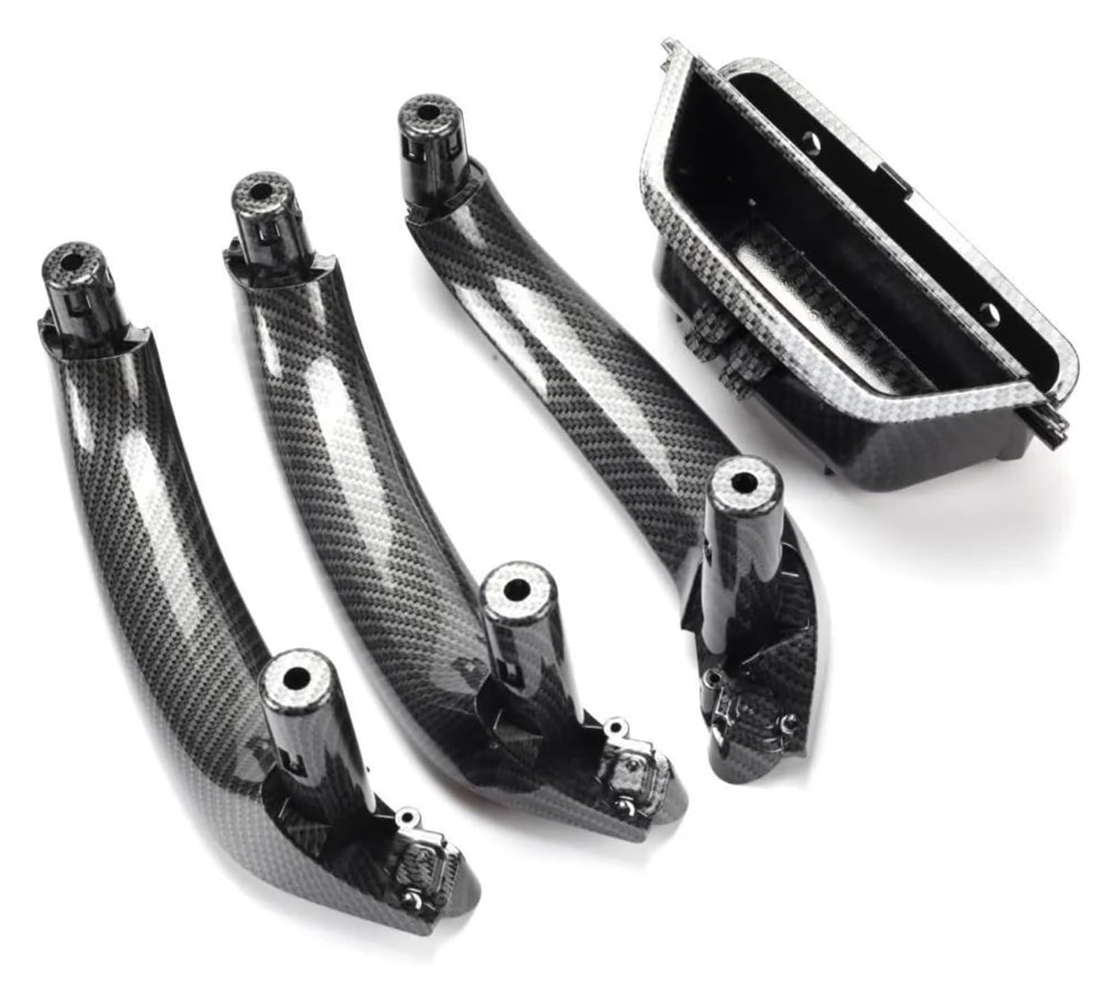 Fangziqq Rhd Carbonfiber Pattern Set For X3 X4 F25 F26 2010-2016 Lhd Rhd Car Front Left Door Inner Handle Pull Trim Panel 51417250307 Car Inner Door Handle(Rhd Carbonfiber Pattern Set)