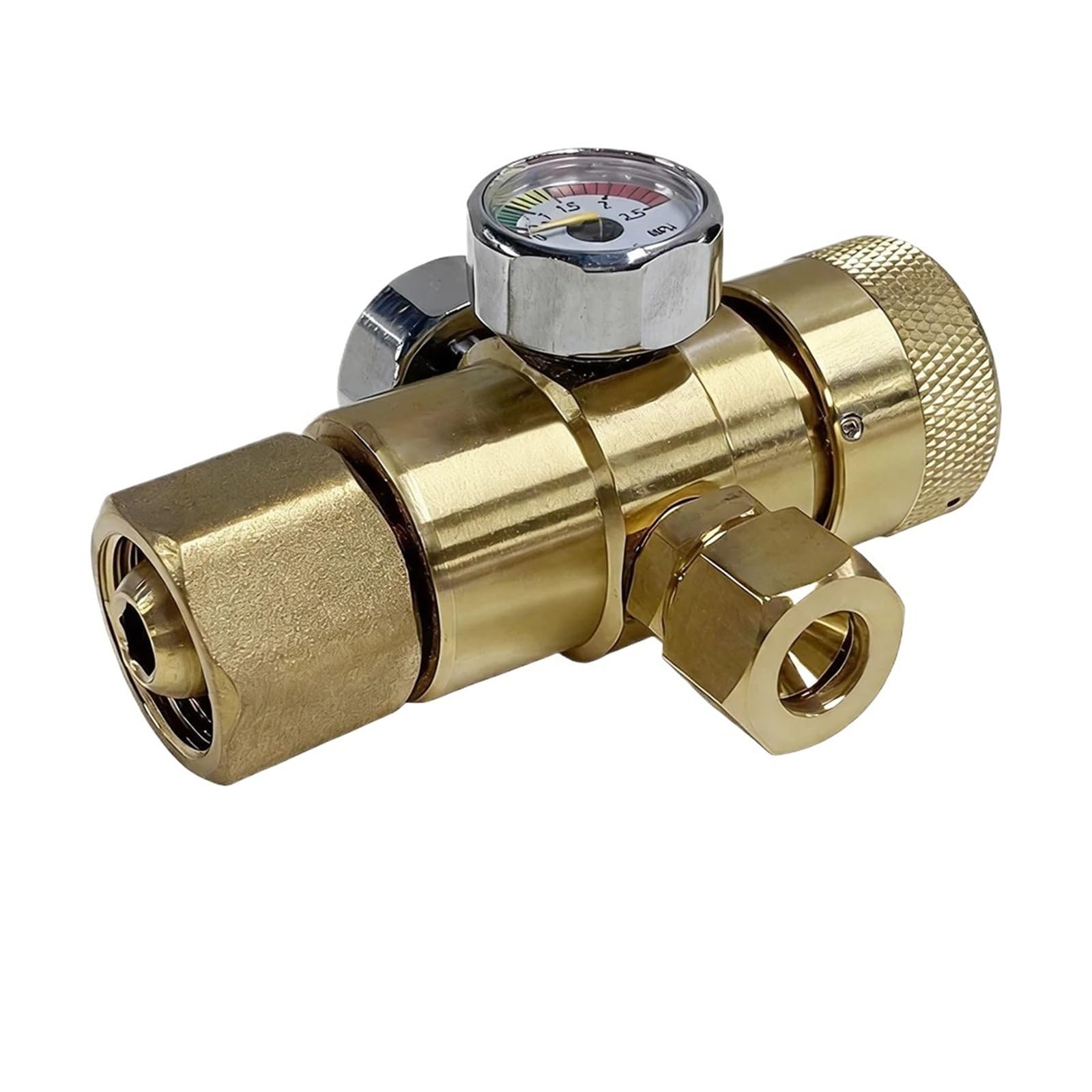 Vmvud One Color Copper Oxygen Gas Pressure Reducer 0.4-25Mpa Regulator Air Flow Regulator Gauge Meter Pressure Measuring Tools