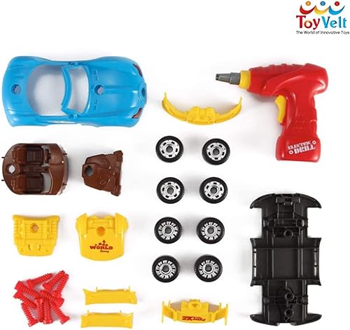 Miniatura 4 de Kit de coche de carreras para niños con taladro eléctrico con luces y sonidos Construye tu propio coche de juguete para niños y niñas de 3 4 5 6