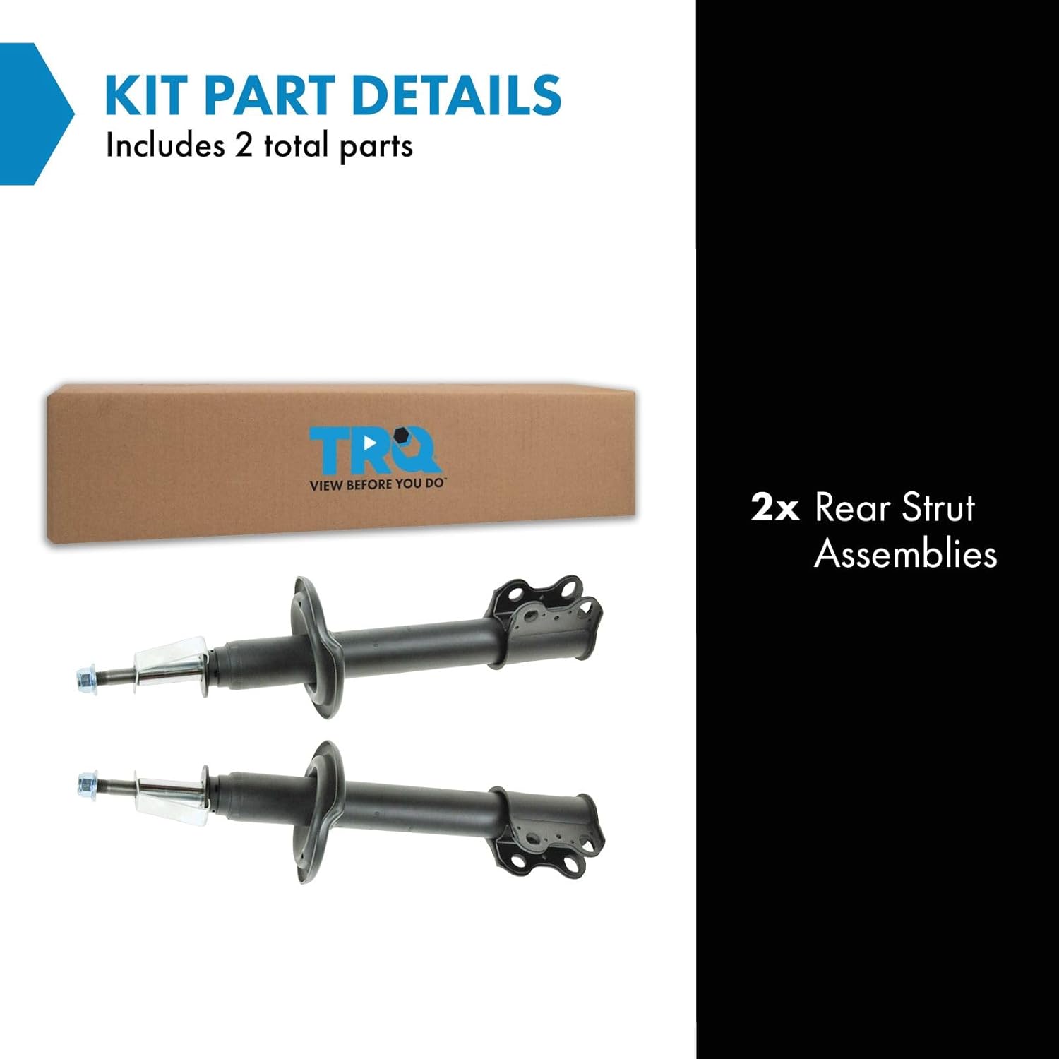 TRQ Rear Strut Assembly Set Compatible with 1991-1992 Saturn SC 1993-2002 SC1 SC2 1991-2002 SL SL1 SL2 1993-1999 SW1 1993-2001 SW2