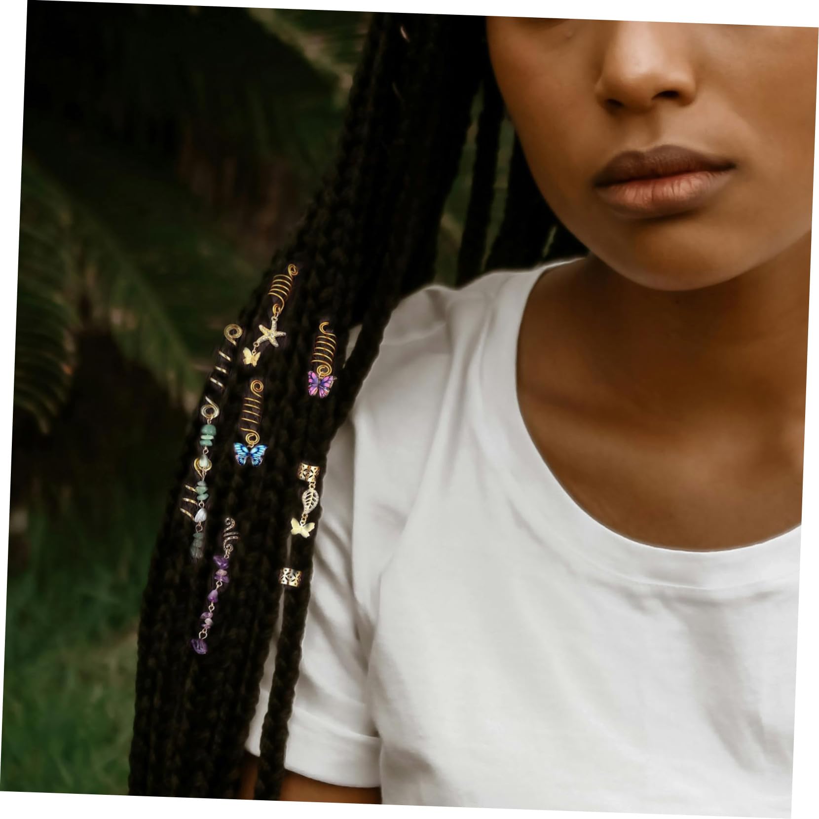 Didiseaon 124 Piezas Rastas hair clips horquillas moño hair pin pasadores joyas accesorios para el cabello pirata mujer encantos de trenza Diamante sombrerería talón anillo de pelo