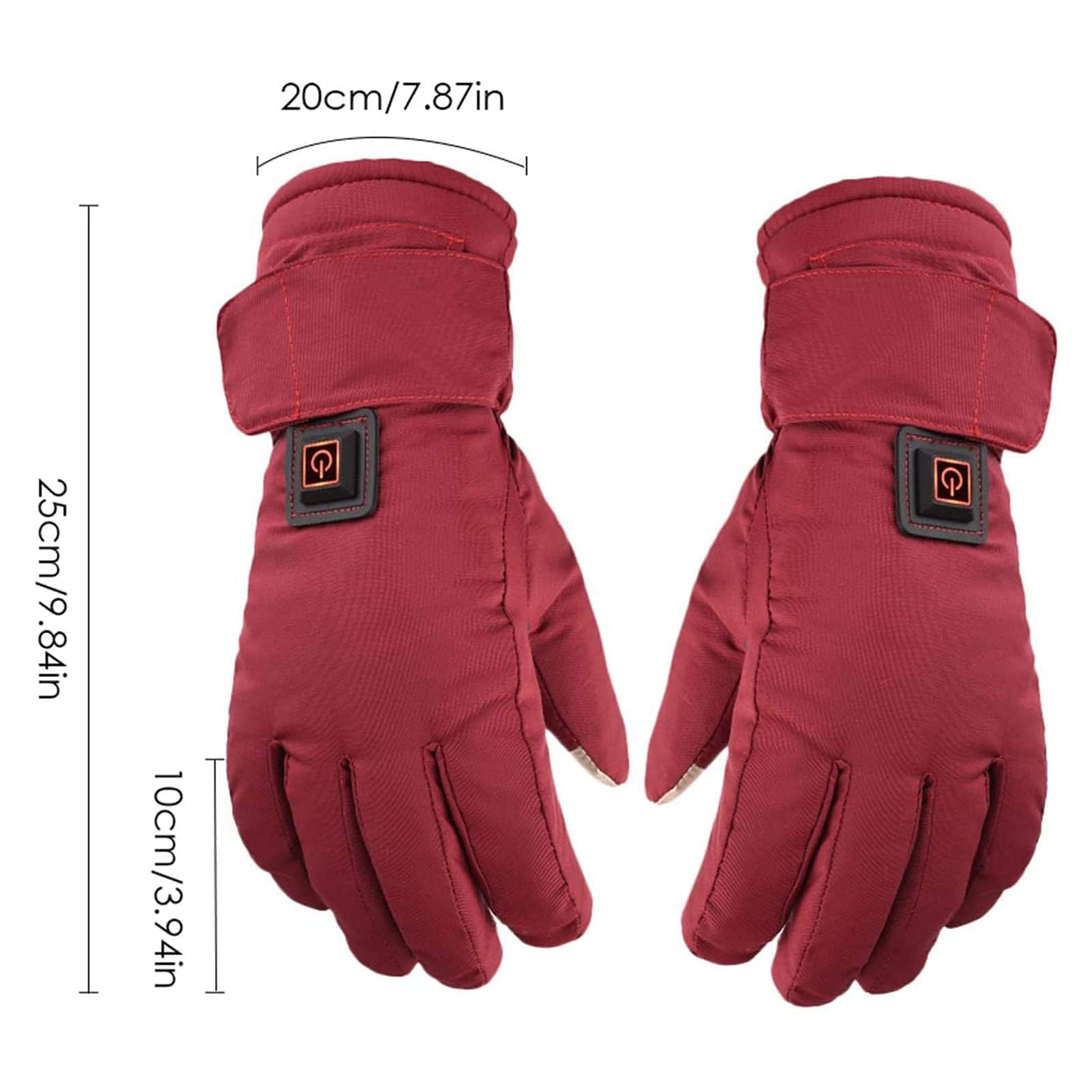 SBTXHJWCGLD Guantes calefactores para Mujer, Recargables, a Prueba de Viento, Impermeables, para Invierno, Calentadores de Manos, Guantes para Motocicleta, esquí, montañismo, Ciclismo, Camping