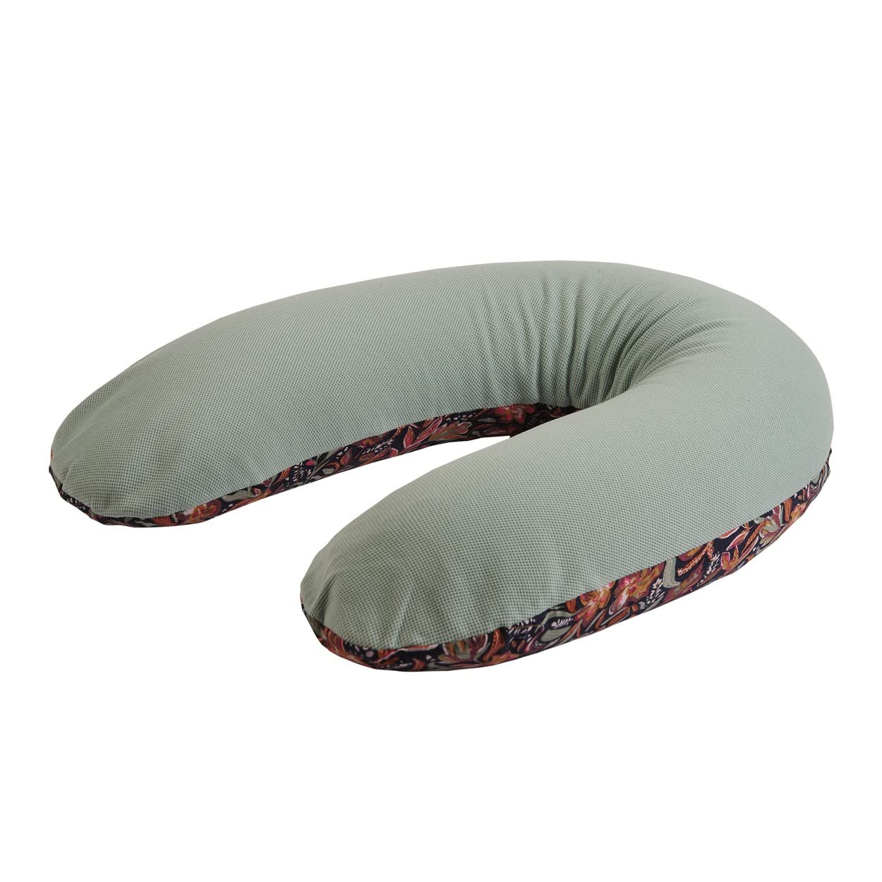 Candide - Cuscino per gravidanza - Cuscino per allattamento - Cuscino per maternità - lettino per bambini - Multirelax - 3-9 kg - sfoderabile - Made in France - 69 x 44 x 14 cm (fiori/zucchero di