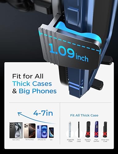 Miniatura 8 de LISEN Soportes de teléfono para la ventilación de tu automóvil estable militar, soporte universal para teléfono con clip de ventilación de aire de