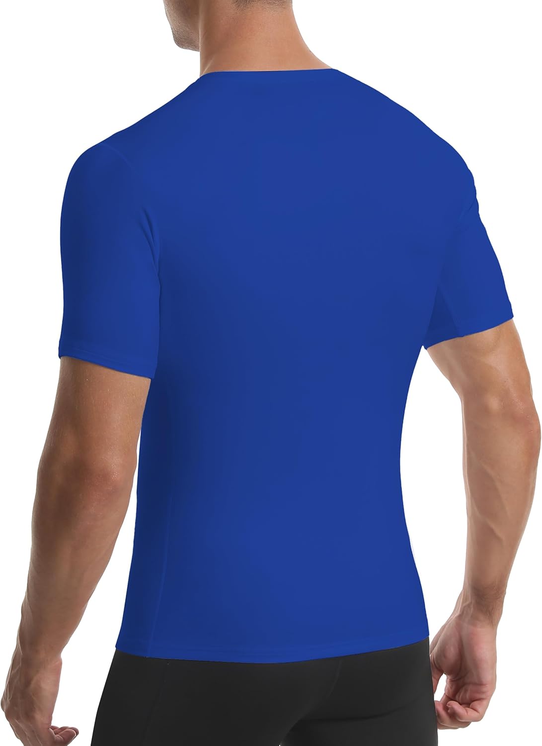 Roadbox 3 Pack Mens Compression Shirt Short Sleeve, Athletic Football Running Base Layer Cool Dry T Shirts for Sports Workout - Image 2