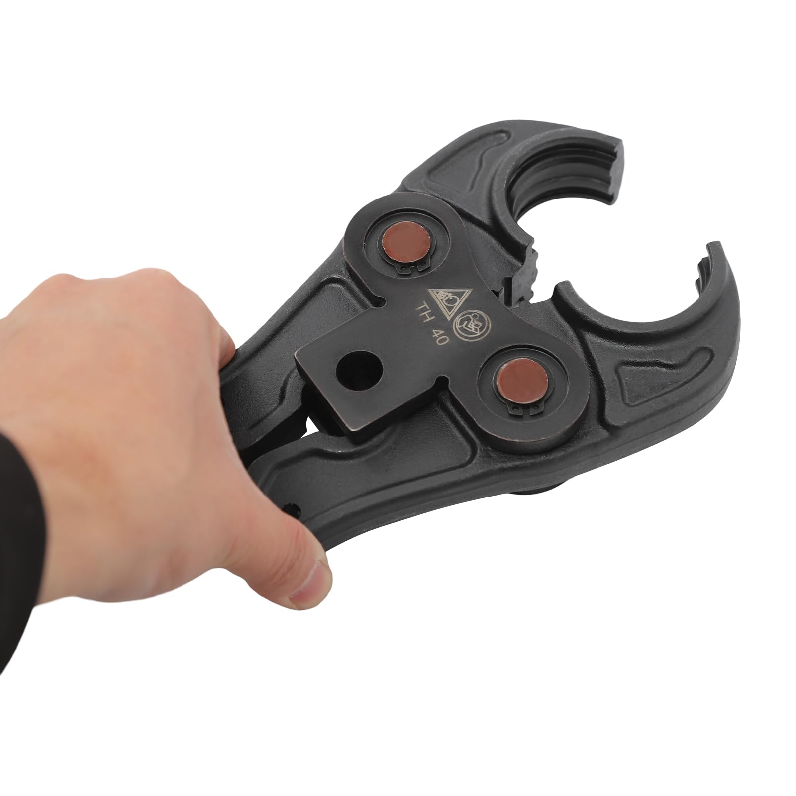 Ganasce a pressione professionali TH40 – 40 mm per tubi PEX, PB, alluminio plastica e rame e raccordi – Ganasce pressate di alta qualità con diametro di lavoro di 40 mm, per collegamenti densi in