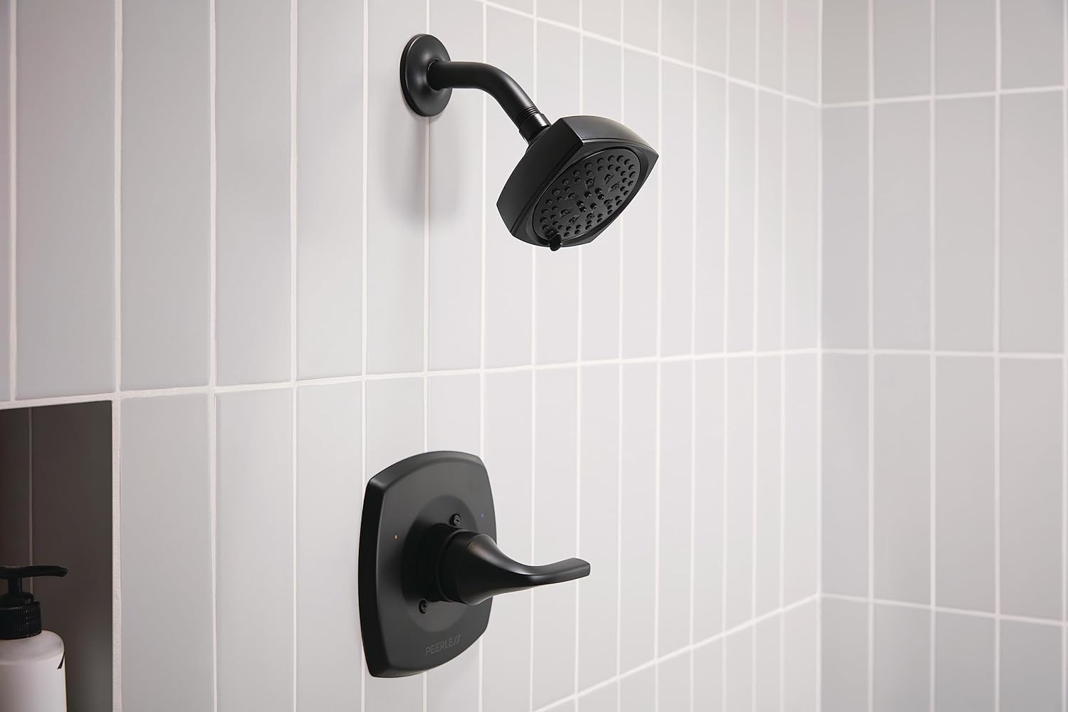 Peerless Parkwood Shower Faucet Set Black, Shower Trim Kit, Shower Fixtures, Bathtub Faucet Set, Shower Handle, Matte Black PTT14235-BL