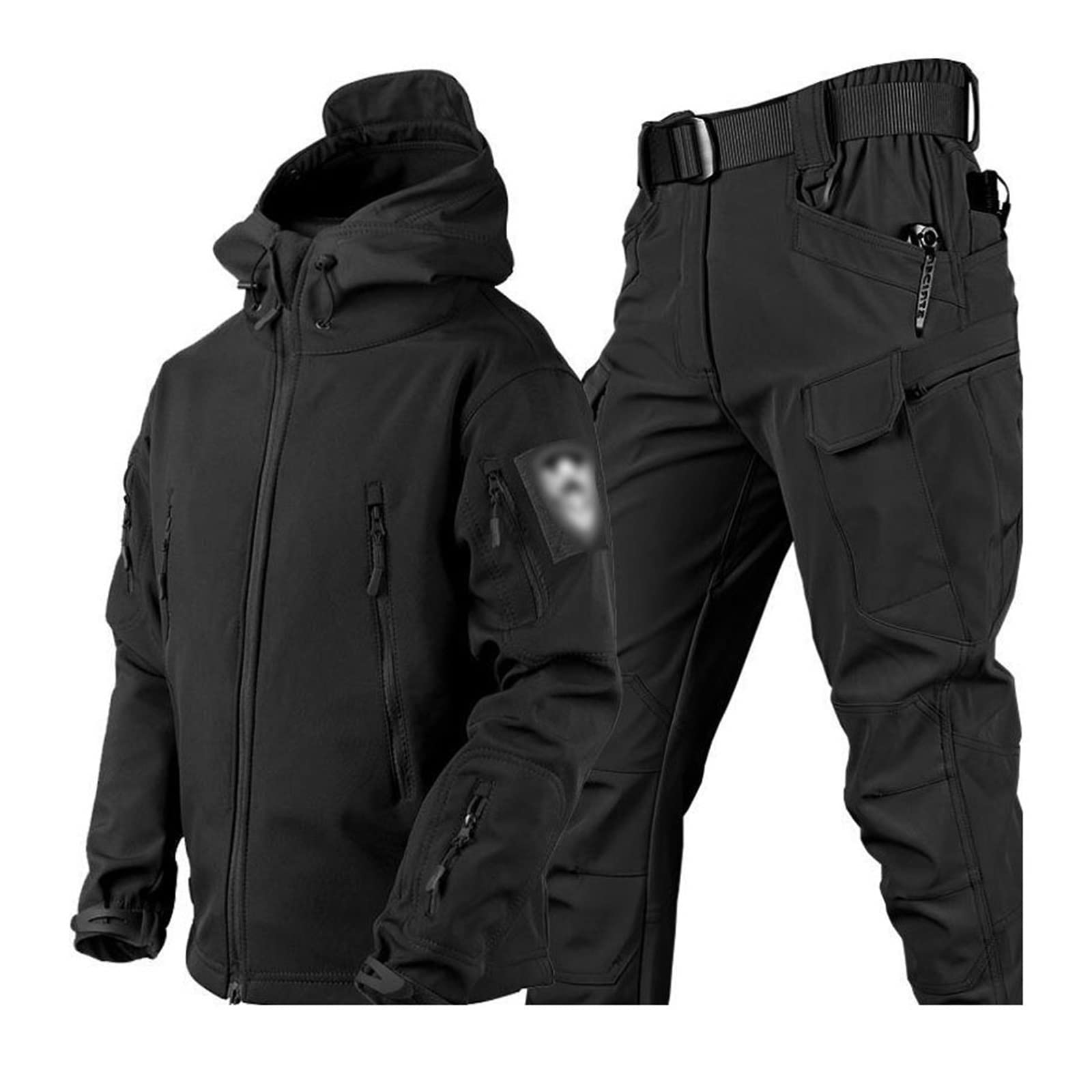 Yytcsjz Skianzüge für Herren, Herren Ski Anzug Winter Wasserdicht Winddicht Kapuze Schneemantel und Hose, Outdoor Sport Schneeanzüge, zum Skifahren und andere Winter Outdoor Ski Aktivitäten