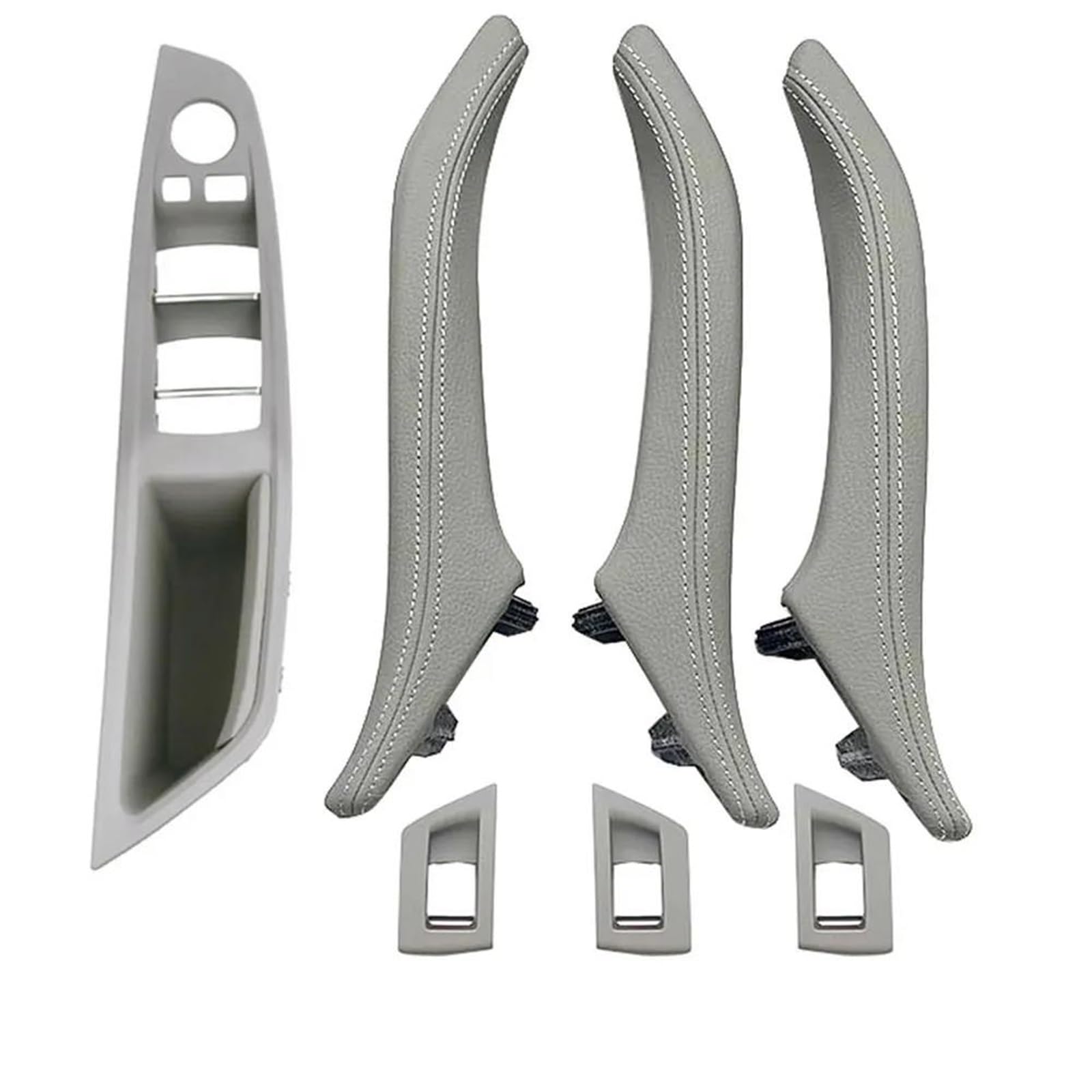 LVXVMOZEOK Interior Door Handle Armrest for 5 Series for F10 for F11 for 520 for 523 for 525 for 528 7PCS LHD Interior Lift Switch Armrest Cover Door Handle(A Gray 7PCS)