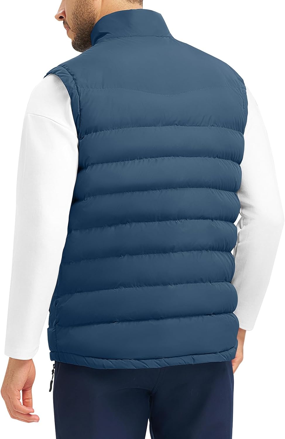 TBMPOY Men's Puffer Vest Lightweight Zip Up Sleeveless Jackets Outdoor Puffy Winter Insulated Outerwear for Running Golf - Image 2