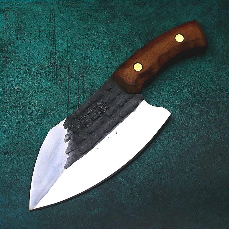 Meat Cleaver,Butcher knife Longquan manual eye grinding sharp bone chopper Household bone knife manual forging kitchen knife professional bone cleaver (Color : G-cd8)