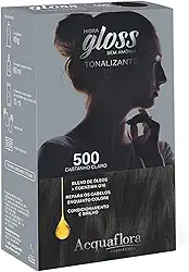 AcquaFlora Kit Acquaflora Hidra Gloss 500 Castanho Claro - Tonalizante