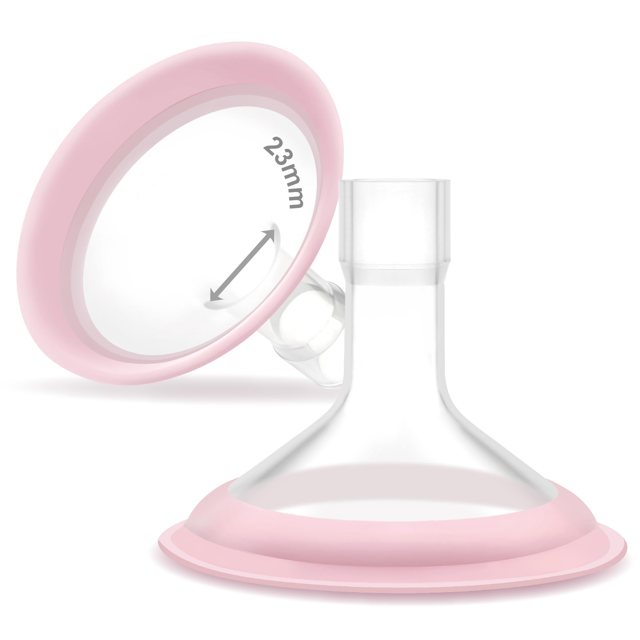 23mm Maymom MyFit Shields, Pano Series; Compatible with Medela Breast Pump- PersonalFit, Freestyle, Harmony, Maxi, Freestyle Flex Connector; Connect
