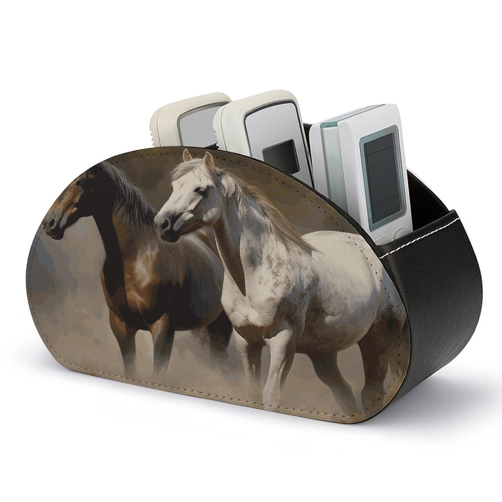 Btcowzrv Style Horses Animals2 Remote Control Holder With 5 Compartments